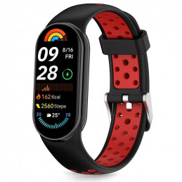 „Tech-Protect IconBand Air Strap“ skirtas „Xiaomi Smart Band 8 / 9 / 10“ / NFC – juodas ir raudonas