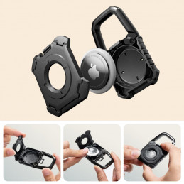 „Tech-Protect“ „Kevlar“ dėklas, skirtas „Apple AirTag 1/ 2“ – juodas