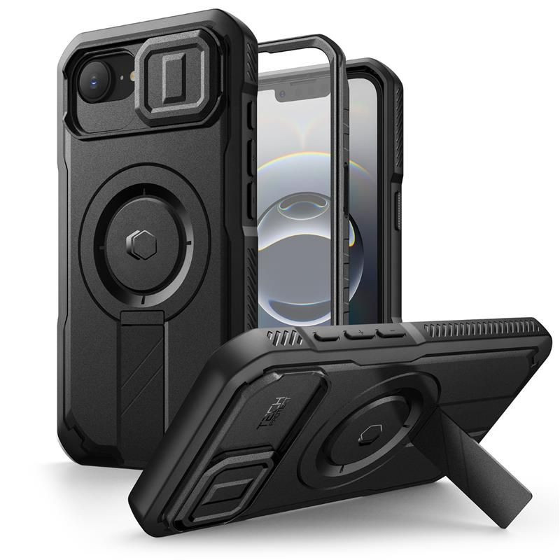„Tech-Protect Kevlar Magsafe“ dėklas, skirtas „iPhone 16e“ – juodas