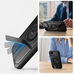 „Tech-Protect Kevlar Magsafe“ dėklas, skirtas „iPhone 16e“ – juodas