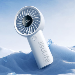 „Jisulife“ nešiojamasis ventiliatorius „Life4“ 5000mAh nešiojamasis USB ventiliatorius – pilkas