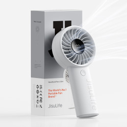 „Jisulife“ nešiojamasis ventiliatorius „Life4“ 5000mAh nešiojamasis USB ventiliatorius – pilkas