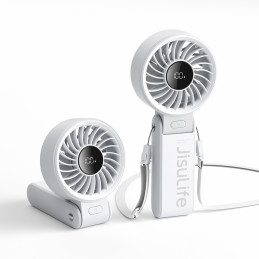 „Jisulife“ nešiojamasis ventiliatorius „Life7“ 3600mAh nešiojamasis USB ventiliatorius – pilkas