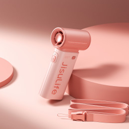 „Jisulife“ nešiojamas ventiliatorius „Life9“ 3600mAh nešiojamas mini pūstuvas su USB ventiliatoriumi – rožinis