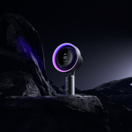 „Jisulife“ stalo ventiliatorius „Pro3“ 10000mAh turbininis stalinis ventiliatorius su filtru – tamsiai pilkas
