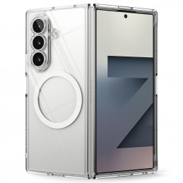 „Ringke Fusion“ magnetinis „MagSafe“ dėklas, skirtas „Samsung Galaxy Z Fold 7“ – skaidrus