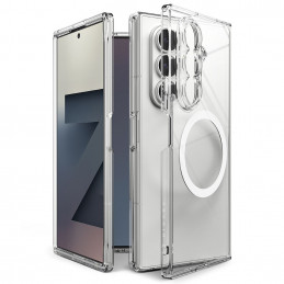 „Ringke Fusion“ magnetinis „MagSafe“ dėklas, skirtas „Samsung Galaxy Z Fold 7“ – skaidrus