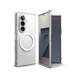 „Ringke Fusion“ magnetinis „MagSafe“ dėklas, skirtas „Samsung Galaxy Z Fold 7“ – skaidrus