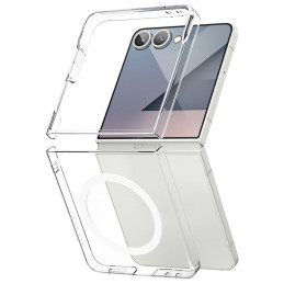 „Ringke Slim“ magnetinis „MagSafe“ dėklas, skirtas „Samsung Galaxy Z Flip 7“ – skaidrus