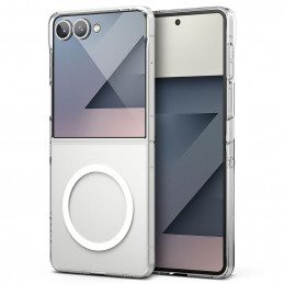 „Ringke Slim“ magnetinis „MagSafe“ dėklas, skirtas „Samsung Galaxy Z Flip 7“ – skaidrus