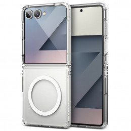„Ringke Fusion“ magnetinis „MagSafe“ dėklas, skirtas „Samsung Galaxy Z Flip 7“ – skaidrus