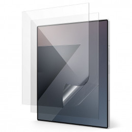 „Ringke Dual Easy Pro“ 2 apsauginių plėvelių pakuotė, skirta „Samsung Galaxy Z Fold 7“ - skaidri.