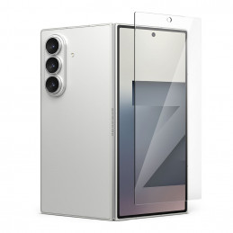 „Ringke Cover Display Easy Slide“ grūdinto stiklo 2 vnt. pakuotė, skirta „Samsung Galaxy Z Fold 7“ – permatomas
