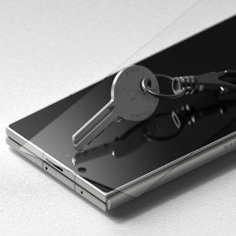 „Ringke Cover Display Easy Slide“ grūdinto stiklo 2 vnt. pakuotė, skirta „Samsung Galaxy Z Fold 7“ – permatomas