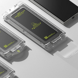 „Ringke Cover Display Easy Slide“ grūdinto stiklo 2 vnt. pakuotė, skirta „Samsung Galaxy Z Fold 7“ – permatomas