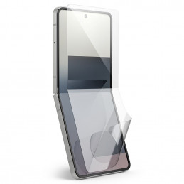 „Ringke Dual Easy Pro“ 2 apsauginių plėvelių pakuotė, skirta „Samsung Galaxy Z Flip 7“ - skaidri.