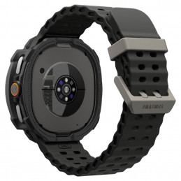 „Spigen Rugged Armor“ dėklas, skirtas „Samsung Galaxy Watch 8 Classic“ 46 mm laikrodžiui – matinės juodos spalvos