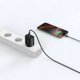 „Tech-Protect NC20W USB-C“ 1 prievado PD20W sieninis įkroviklis – juodas