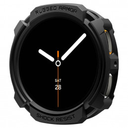 „Spigen Rugged Armor“ dėklas, skirtas „Samsung Galaxy Watch 8“ 44 mm laikrodžiui – matinės juodos spalvos