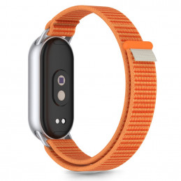 „Tech-Protect“ nailoninis „Pro“ dirželis, skirtas „Xiaomi Smart Band 8 / 9 / 10 / NFC“ – oranžinės ir pilkos spalvos