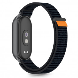 „Tech-Protect“ nailoninis „Pro“ dirželis, skirtas „Xiaomi Smart Band 8 / 9 / 10 / NFC“ – juodas ir oranžinis