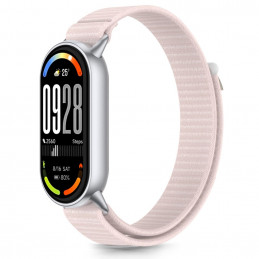 „Tech-Protect“ nailono „Pro“ dirželis, skirtas „Xiaomi Smart Band 8 / 9 / 10 / NFC“ – rožinės ir pilkos spalvos
