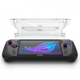 „Spigen Glas.TR EZ Fit“ grūdinto stiklo komplektas, skirtas „Asus Rog Ally X“ – skaidrus