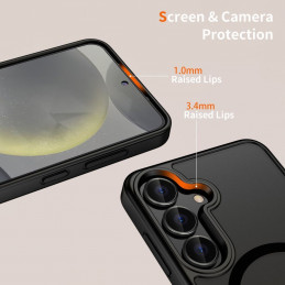 „Tech-Protect MagMat MagSafe“ dėklas, skirtas „Motorola Moto G56 5G“ – matinės juodos spalvos