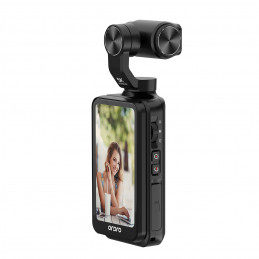 „Ordro Pocket M5“ 3 ašių stabilizatoriaus kamera, 5K, skirta vaizdo tinklaraščiams ir „YouTube“ – juoda