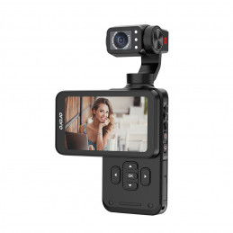 „Ordro Pocket M5“ 3 ašių stabilizatoriaus kamera, 5K, skirta vaizdo tinklaraščiams ir „YouTube“ – juoda