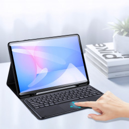 „Dux Ducis“ (TK serijos) klaviatūros dėklas, skirtas „Samsung Tab S10 FE+“ (Plus) – juodas
