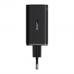 „Baseus GaN6 Pro“ įkroviklis, 65 W, 2 x USB-C, 2 x USB-A, su juodu USB-C laidu, 100 W, 1 m – juodas