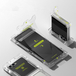 „Ringke Protector Pro 3-in-1“ apsauginis rinkinys, skirtas „Samsung Galaxy Z Flip 7“ – skaidrus