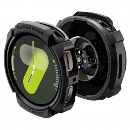 „Spigen Rugged Armor“ dėklas, skirtas „Samsung Galaxy Watch 8 40mm“ – matinės juodos spalvos