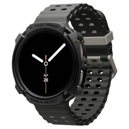 „Spigen Rugged Armor“ dėklas, skirtas „Samsung Galaxy Watch 8 40mm“ – matinės juodos spalvos
