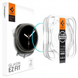 „Spigen Glas.TR Ez-Fit“ grūdinto stiklo dėklas, skirtas „Samsung Galaxy Watch 8 40mm“ – skaidrus