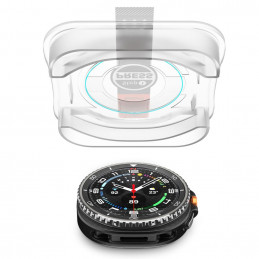 „Spigen Glas.TR Ez-Fit“ grūdintas stiklas, skirtas „Samsung Galaxy Watch 8 Classic“ 46 mm - skaidrus