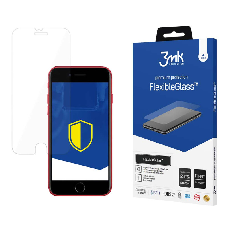 3mk FlexibleGlass™ hibridinis stiklas, skirtas iPhone SE 2020 / iPhone SE 2022
