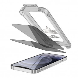 „Tech-Protect Quick Set Spy+“ privatumo stiklų, skirtų „iPhone 12“ / „12 Pro“, 2 vnt. pakuotėje