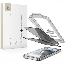 „Tech-Protect Quick Set Spy+“ privatumo stiklų, skirtų „iPhone 15“ / „16“, 2 vnt. pakuotėje
