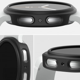 „Ringke Slim“ 2 dėklų rinkinys, skirtas „Samsung Galaxy Watch 8 40 mm“ – skaidrus-matinės juodos spalvos
