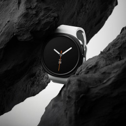 „Ringke Slim“ 2 dėklų rinkinys, skirtas „Samsung Galaxy Watch 8 40 mm“ – skaidrus-matinės juodos spalvos