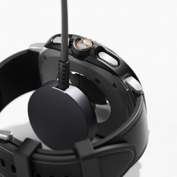 „Ringke Slim“ 2 dėklų rinkinys, skirtas „Samsung Galaxy Watch 8 Classic 46mm“ – skaidrus-matinės juodos spalvos