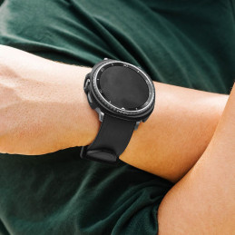„Ringke Slim“ 2 dėklų rinkinys, skirtas „Samsung Galaxy Watch 8 Classic 46mm“ – skaidrus-matinės juodos spalvos