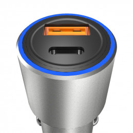 „Dudao“ automobilinis įkroviklis USB / USB C tipo, greitas įkrovimas, 22,5 W, pilkas (R4PQ)