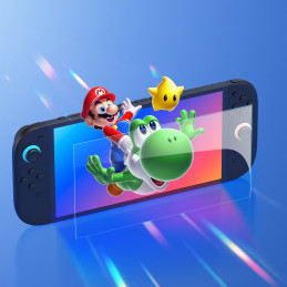 „Dux Ducis HD“ grūdintas stiklas, skirtas „Nintendo Switch 2“ su montavimo rėmeliu