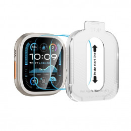 „Tech-Protect Easy Set+“ grūdinto stiklo 2 vnt. pakuotė, skirta „Apple Watch Ultra 1/ 2 49 mm“ – skaidrus