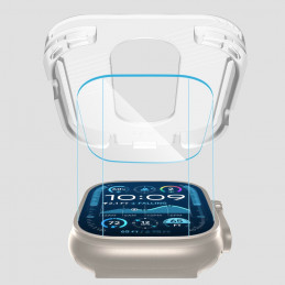 „Tech-Protect Easy Set+“ grūdinto stiklo 2 vnt. pakuotė, skirta „Apple Watch Ultra 1/ 2 49 mm“ – skaidrus