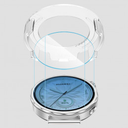 „Tech-Protect Easy Set+“ 2 grūdinto stiklo pakuotė, skirta „Huawei Watch GT 5 41 mm“ – skaidri.