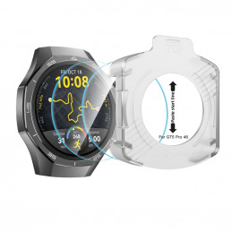 „Tech-Protect Easy Set+“ 2 grūdinto stiklo pakuotė, skirta „Huawei Watch GT 5 Pro 46 mm“ – skaidri.